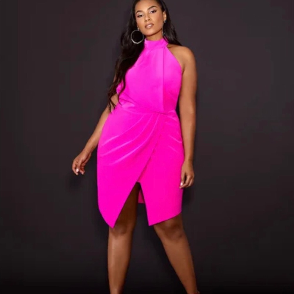 Brand new with tags size 1 Gabrielle union halter neck pink dress size 1